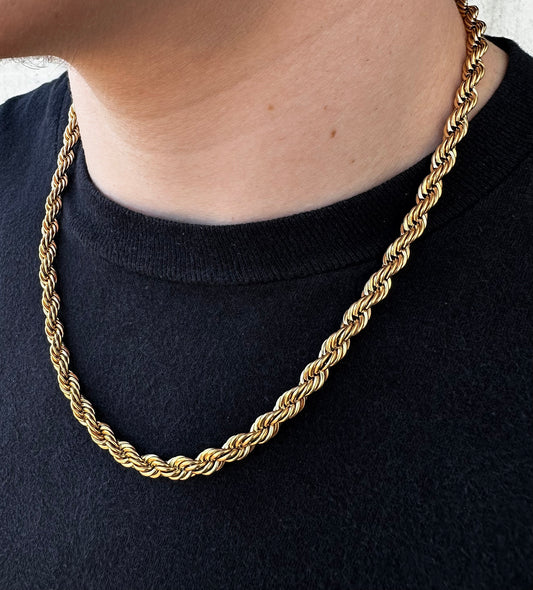 ROPE CHAIN (GOLD) 8MM